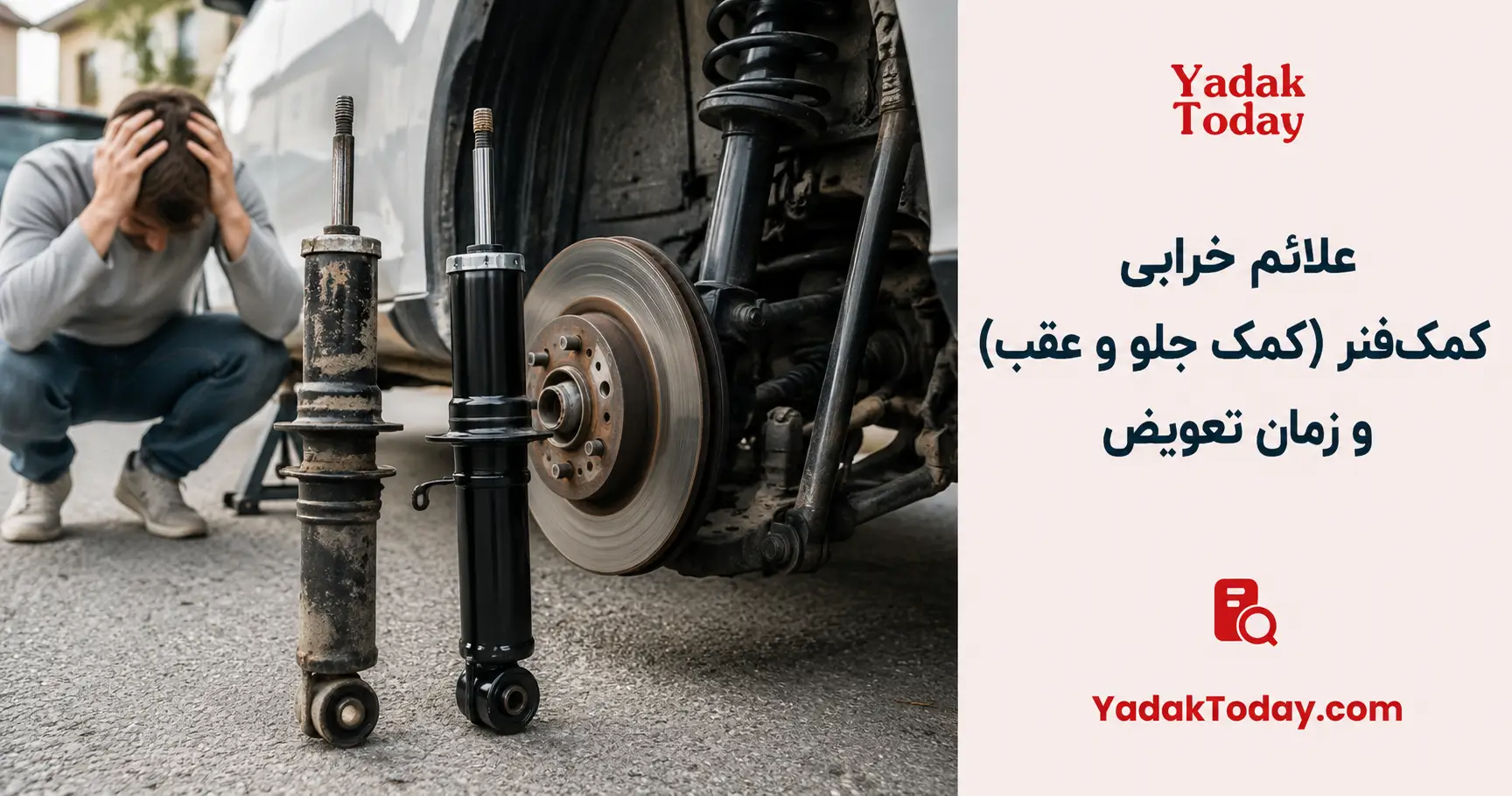 علائم خرابی کمک‌فنر (کمک جلو و عقب) و زمان تعویض